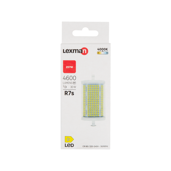 Lexman New23 LED Bulb R7S J118 30w Cw