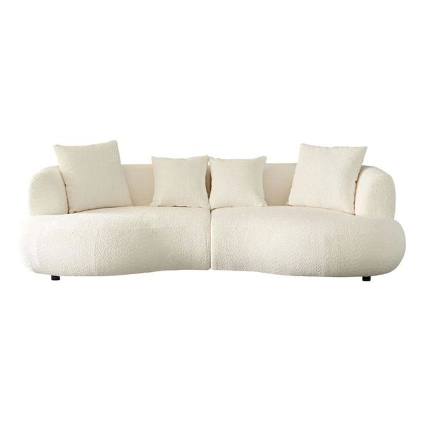 Comfy Home Furnitures Liana 3 Seater Curved Sofa Couch