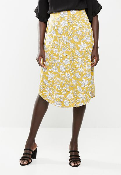 Women's Edit Fit And Flare Skirt - Yellow