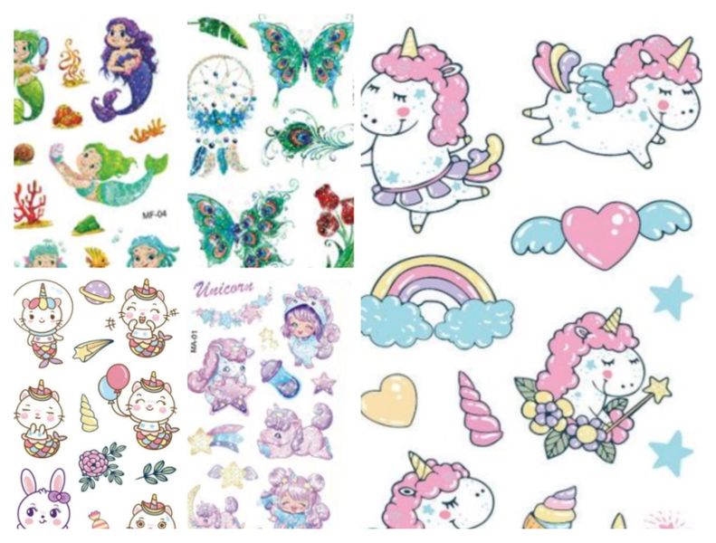 Kids Tattoos Cartoon Range - Girls Party