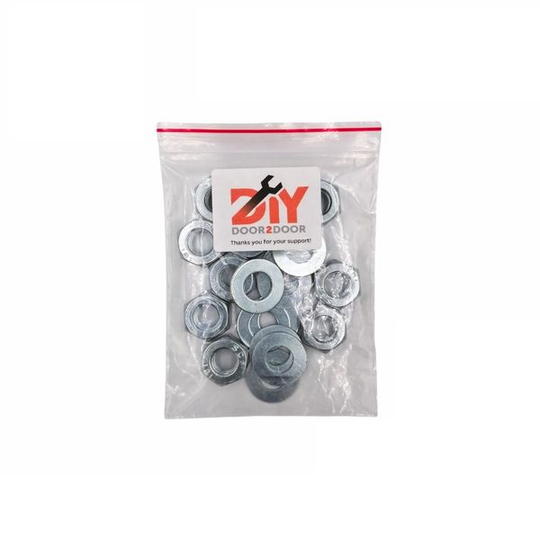 10 Piece M-10mm Hex Nuts &amp; Flat Washers Set