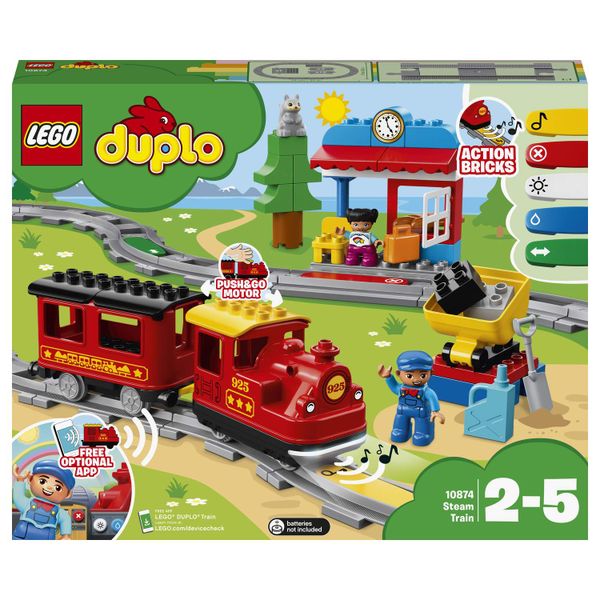 LEGO® DUPLO® Steam Train 10874 Building Toy Set; Educational Toys for Toddlers (59 Pieces)