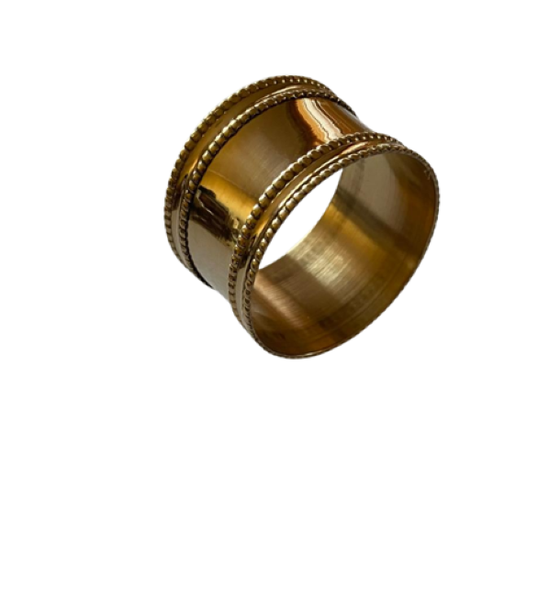 Round Gold Napkin Rings - Pack of 10 Pieces