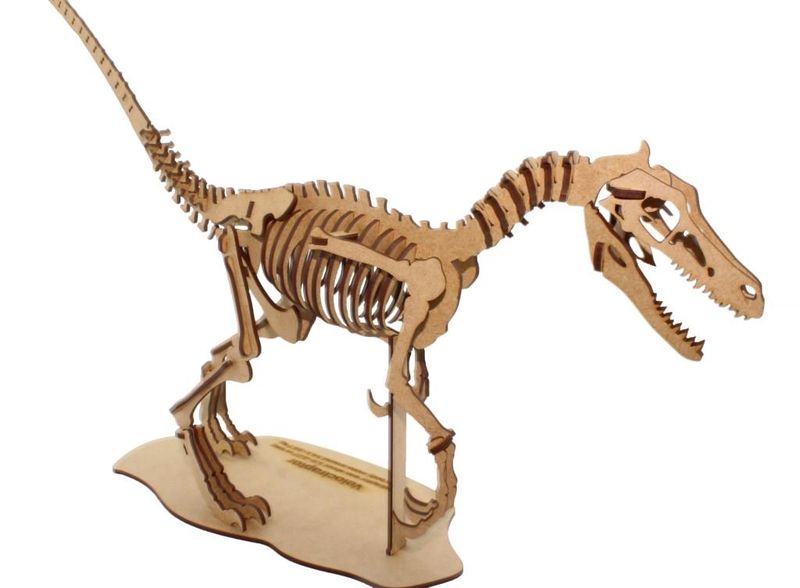 Velociraptor Wooden 3D Puzzle
