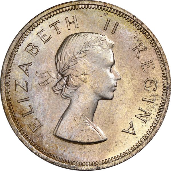 1957 South Africa 2 and Half Shilling Silver Coin