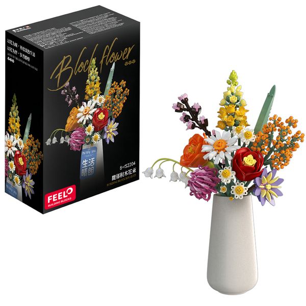 Feelo - Building Block Set - Flower Bouquet - 1070 Pieces