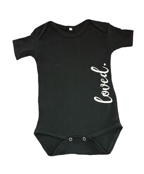 Baby Black Onesie - Loved