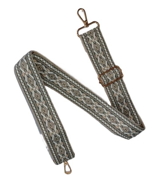 Grey &amp; white Patterned Inter-changeable Strap