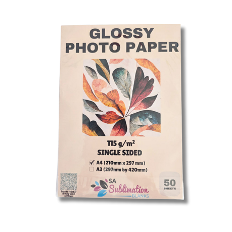 115gsm A4 Glossy Single Sided Photo Paper (50 Sheets) Image