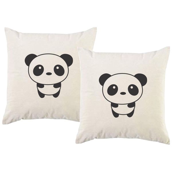 PepperSt - Scatter Cushion Cover Set - Cute Pandas