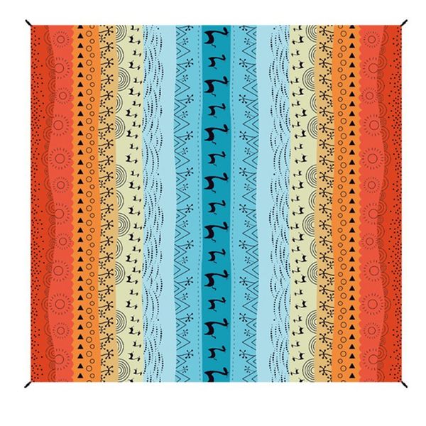Beach Towel Bohemian Mat Sand Picnic Blanket Camping Waterproof -2.2x2.1M