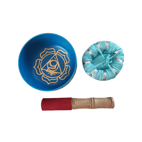 7 Chakra Brass Tibetan Singing Bowl - Visuddha Chakra