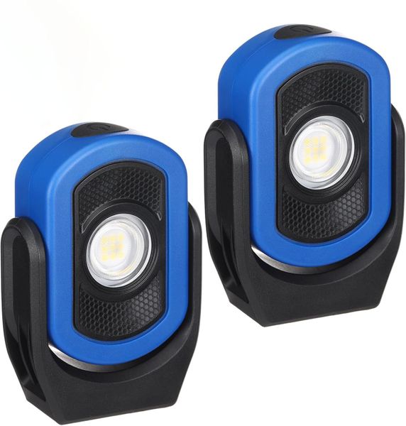 2-Pack 780 Lumens Magnetic Work Lights, USB Rechargeable LED Flashlights