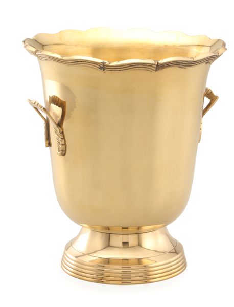 Champagne/Wine Bucket - Gold with Border &amp; Handle