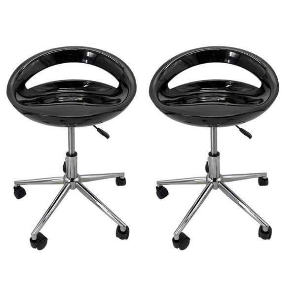 Unique and Stylish Bar Stool with Wheels - Set of 2