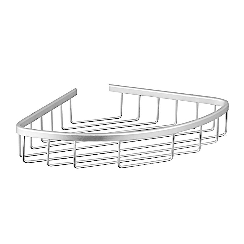 Chrome Aluminum Wall Mount Compartment Shower Rack