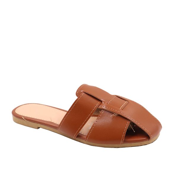 Ladies Closed Toe Cutout Design Summer Slide