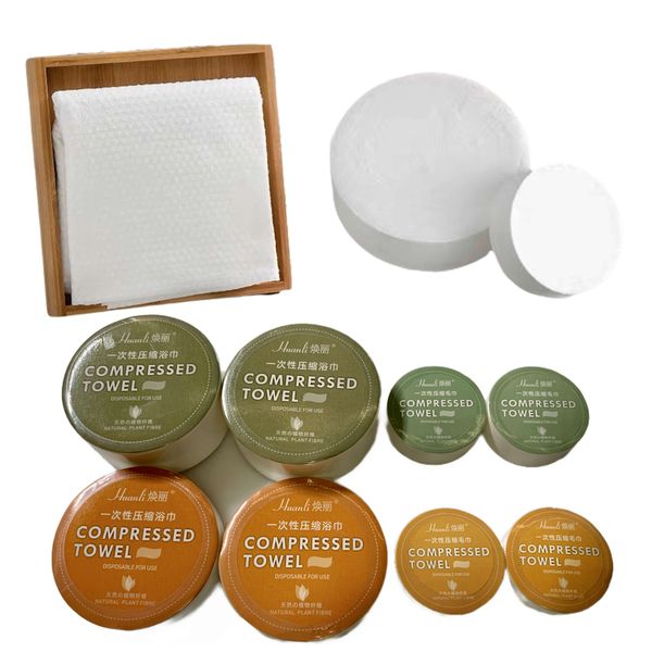 Disposable Compressed Travel Bath Face Towels - Pack of 4
