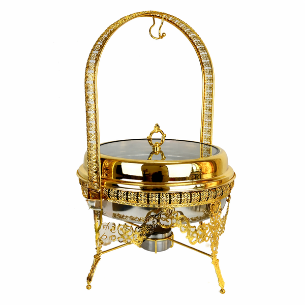 Luxurious Stainless Steel Gold Buffet Chafing Dish 9L - Catering &amp; Events