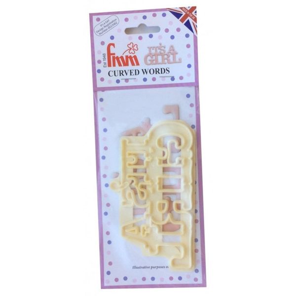It's A Girl Icing Cutter Fondant Cake Baby Birth Christening Cutting Tool