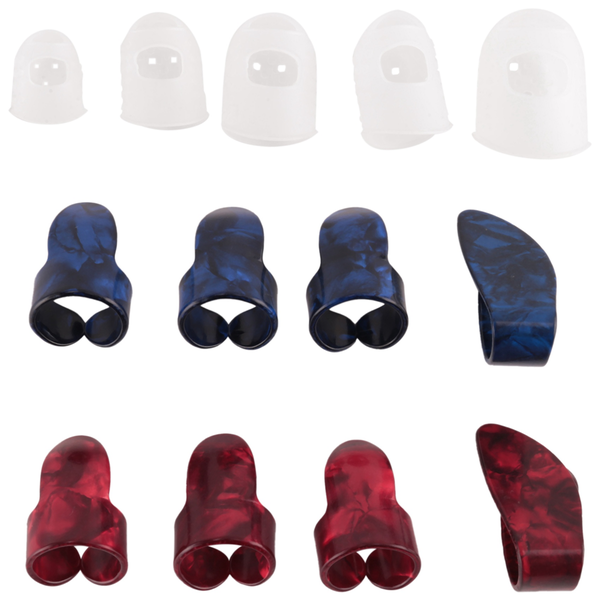 Guitar Starter Kit Includes 8 Pieces Guitar Thumb and Finger Picks (Metal a