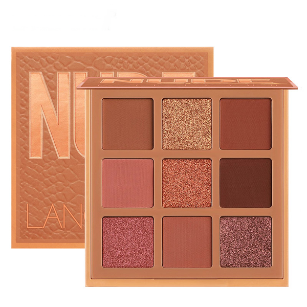 Nine Color Eyeshadow Palette with Matte Pearlescent Long Lasting Color