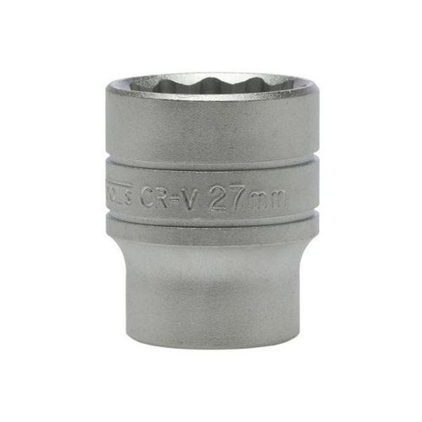TengTools - 1/2" Drive 12 Point Socket 27mm - M120527-C