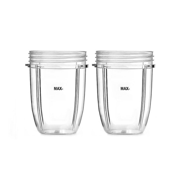 Replacement Cups with Lids (530 ml) - Set of 2 compatible with Nutribullet