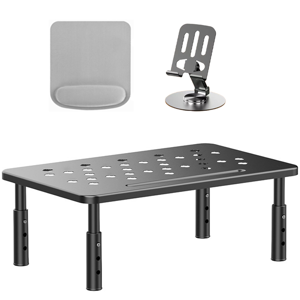 Adjustable Laptop Stand Riser Monitor Gift with Mouse Pad And Phone Holder