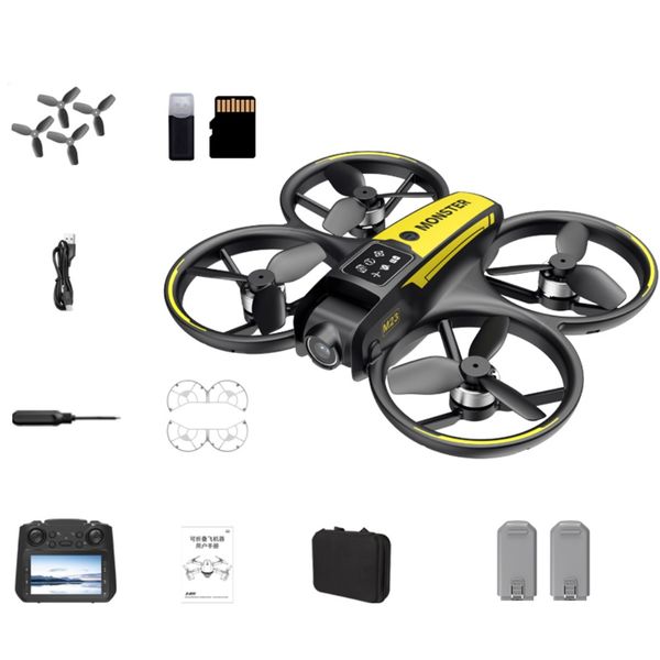 Mini Drone with Dual Camera - Obstacle Avoidance, 4.5" Screen Remote