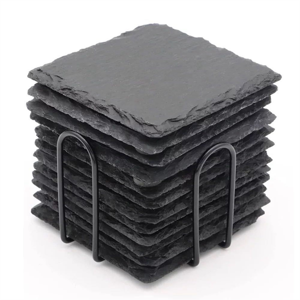 Slate Coasters with Shelves 12Piece