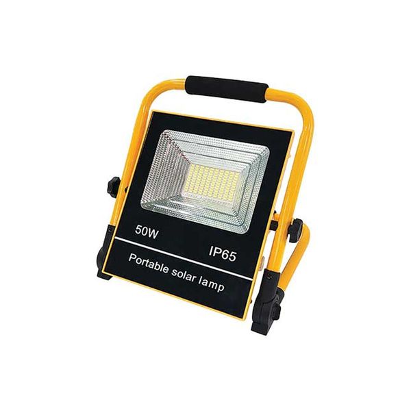 Solar 50W LED Portable Work Light 7W PV Panel 12000mAh LiFePO4 Battery