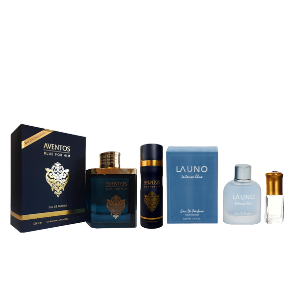 Aventos Blue &amp; Intense blue Combo for Men EDP - 100ml + Perfume Oil