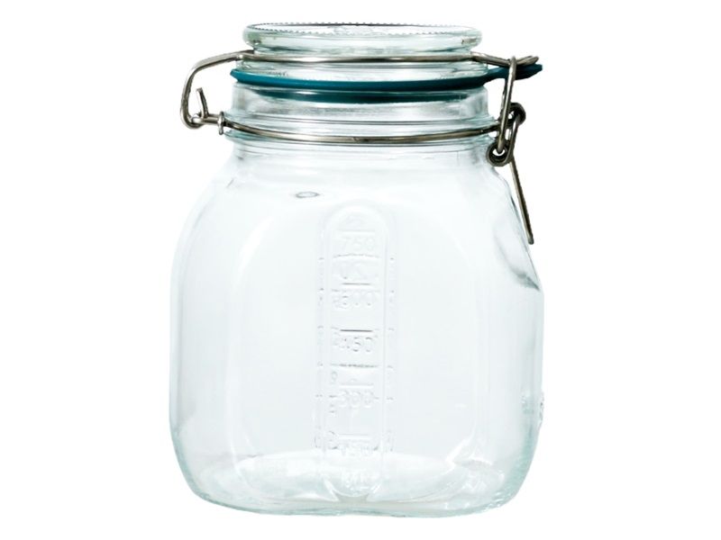 Glass Food Storage Canister with Cliplock Lid 750ml
