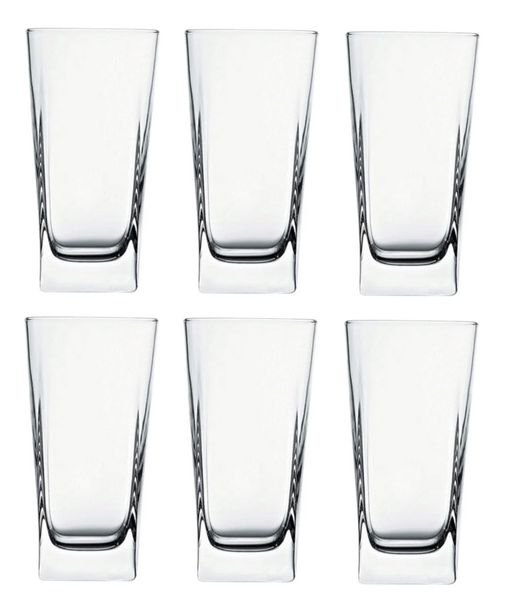 Pasabahce Carre Hibal Glass 305ml - Set Of 6