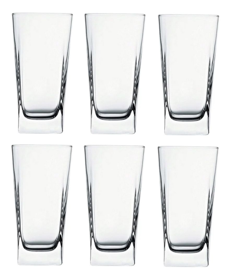 Pasabahce Carre Hibal Glass 305ml - Set Of 6 | Shop Today. Get it ...