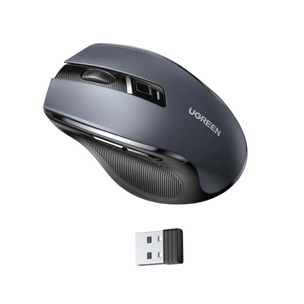 UGREEN - Wireless Ergonomic Mouse with High DPI Sensitivity - Black