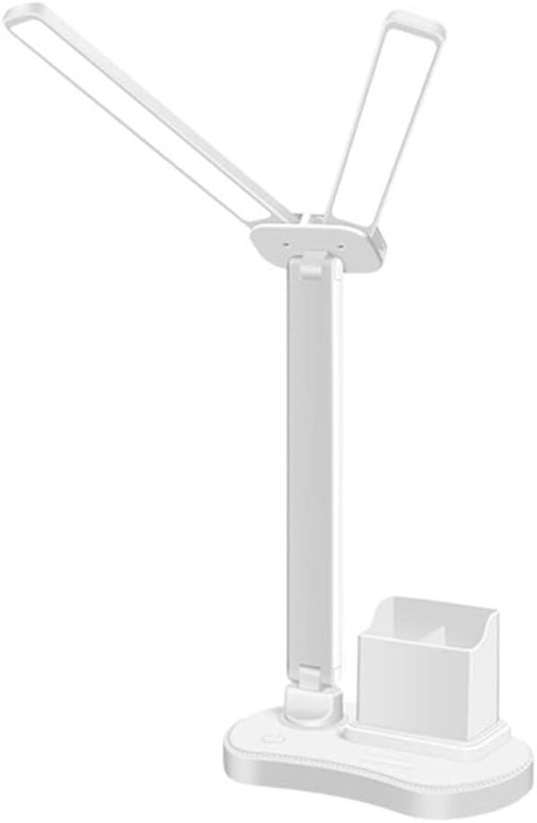 Premium Rechargeable Two-Headed Table Lamp - With Stationery Box