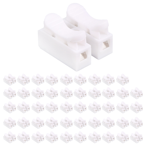 50 Pcs Spring Wire Connector Cable Clamp Terminal Compatible with Universal