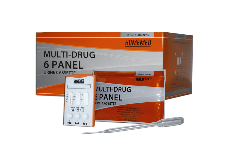 Multi-Drug 6 Panel Urine Cassette 25's