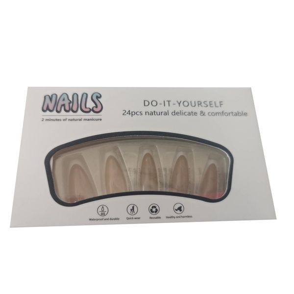 BZ1296Handmade Press-on Nails Small Size &amp; Color All-in One 24-Piece