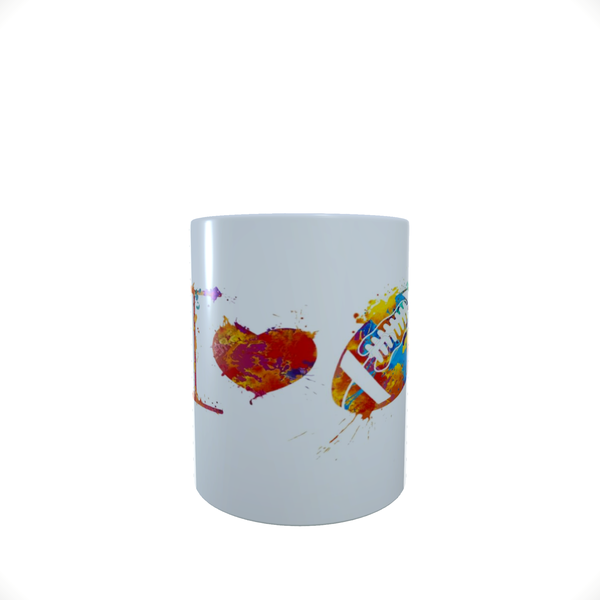 I Love Rugby Paint - Coffee Mug