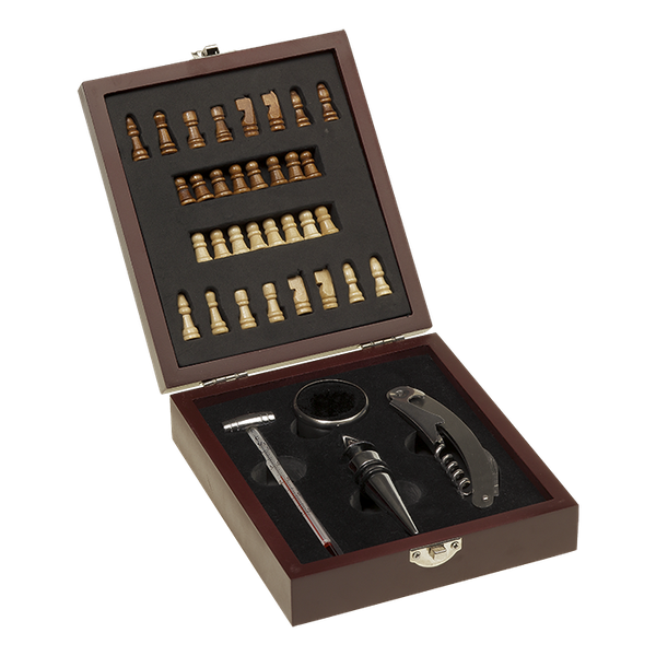 4 Piece Wine and Chess Set