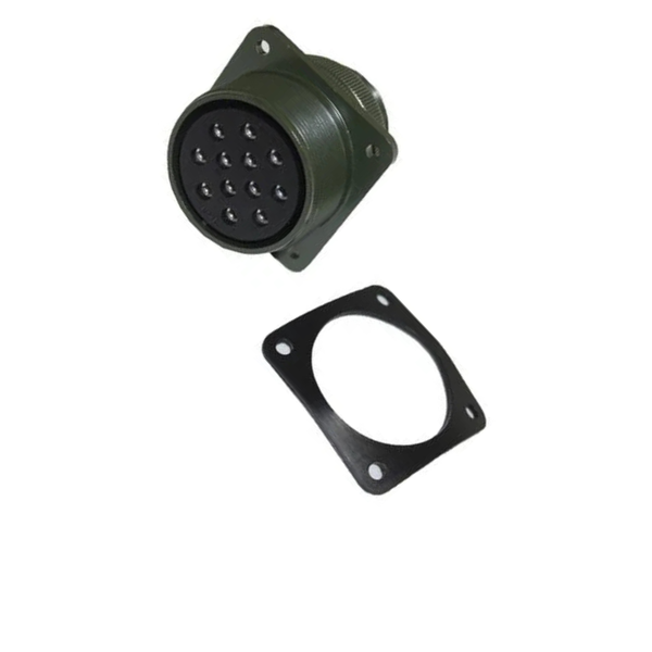 XY3100A-28-51S: MIL-DTL-5015 Square Flange Female Circular Connector