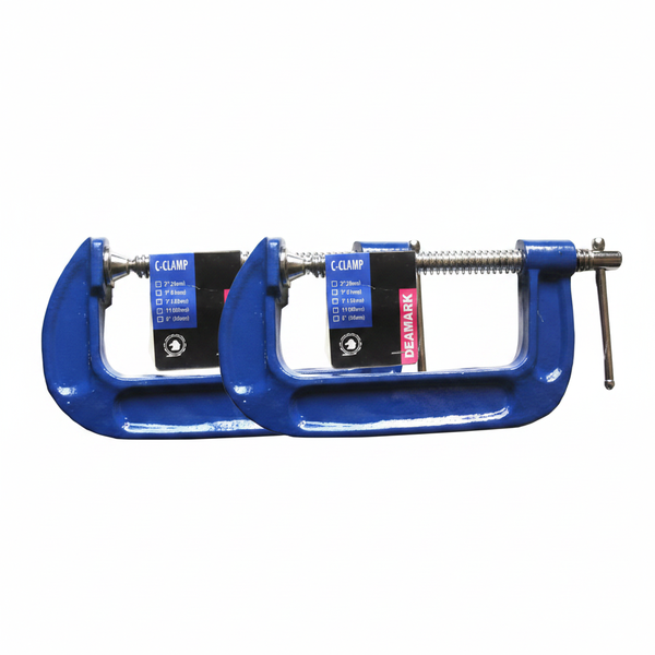 Deamark C-Clamp 150mm Heavy-Duty Metal Clamping Tool - 2 Pack