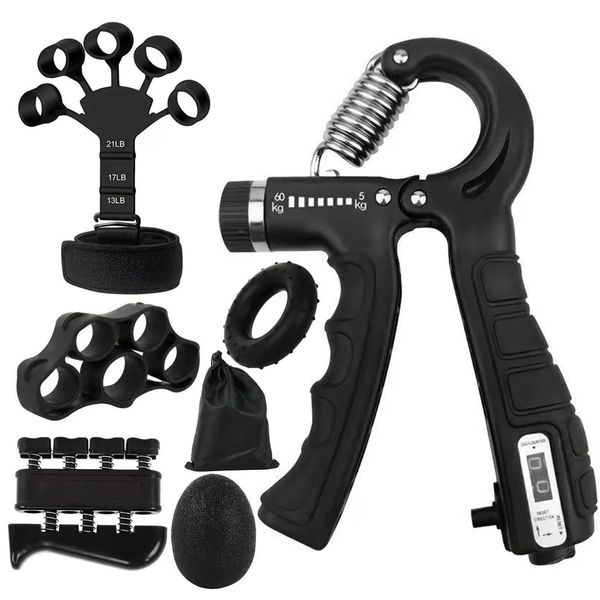 6 Pack Counting Hand Grip Trainer Set 5-60KG-Finger Exercise Kit