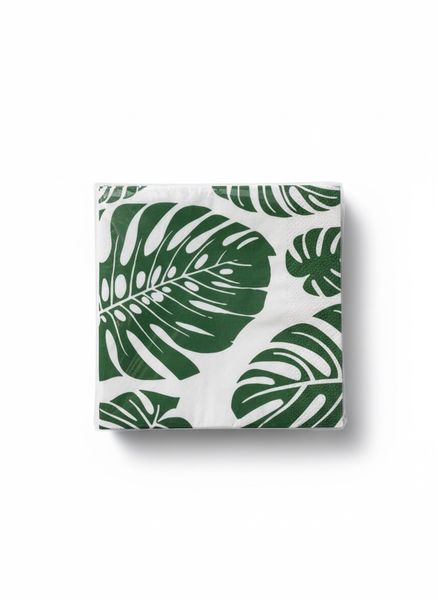 2-Ply Serviettes with Leaf Design - 100 Pack Soft &amp; Absorbent Table Napkins