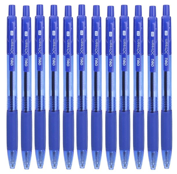 Deli Xtream Pack of 12 Ballpoint Blue Pen - Q02330