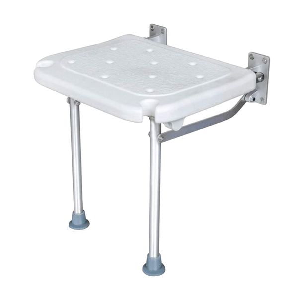 Health Wall Mounted Folding Bathroom Stool With Anti-Slip Rubber -42cm