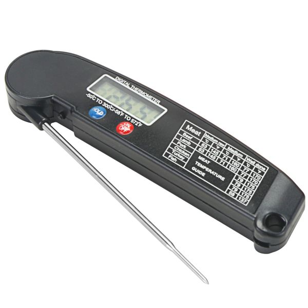 Folding Digital Meat Thermometer with LCD Screen for BBQ and Kitchen Use